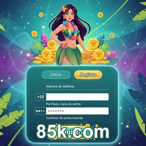 Pagamento via Pix no mobile da 85k.com com suporte