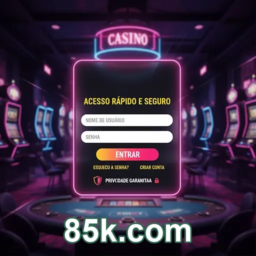 Tela de Pix no 85k.com com controle de valores